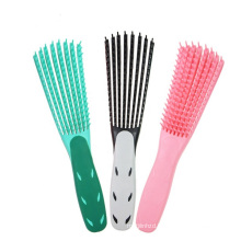 Hairdressing Vent Feature Plastic Handle Magic Eight Rows Octopus Spare Ribs Comb Detangling Hair Comb